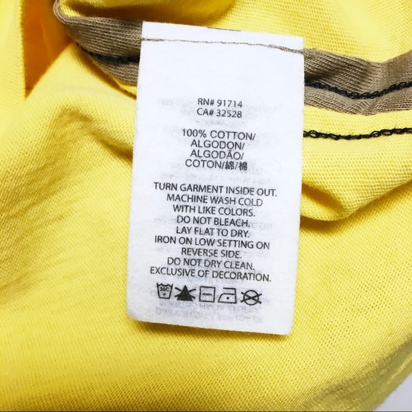 🔴SOLD ARMANI EXCHANGE A|X Men’s T-Shirt Yellow XS - Picture 7 of 7